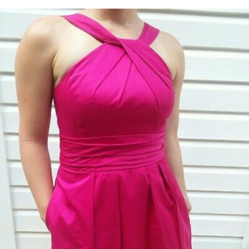 David’s Bridal Y-neck knee length dress